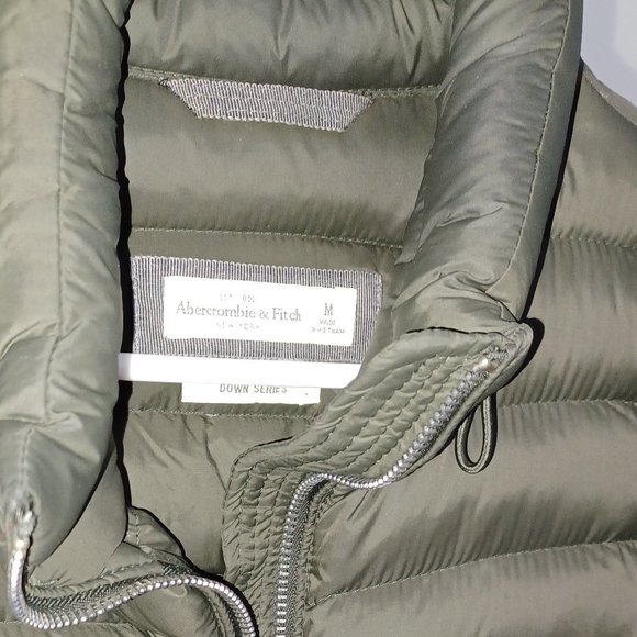 Abercrombie & Fitch Olive Green Down Winter Jacket - Picture 4 of 5